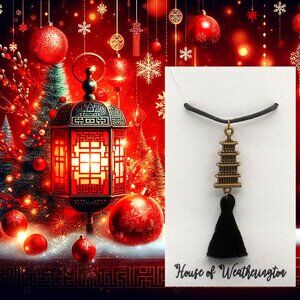 Handcrafted Asian Pagoda Necklace